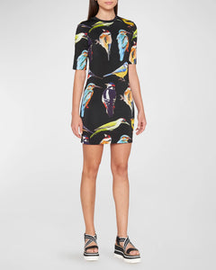 RESALE Stella McCartney Bird-Print Jersey Dress Size:4
