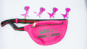 Vintage Gucci Vintage Logo Print Belt Bag-Pink