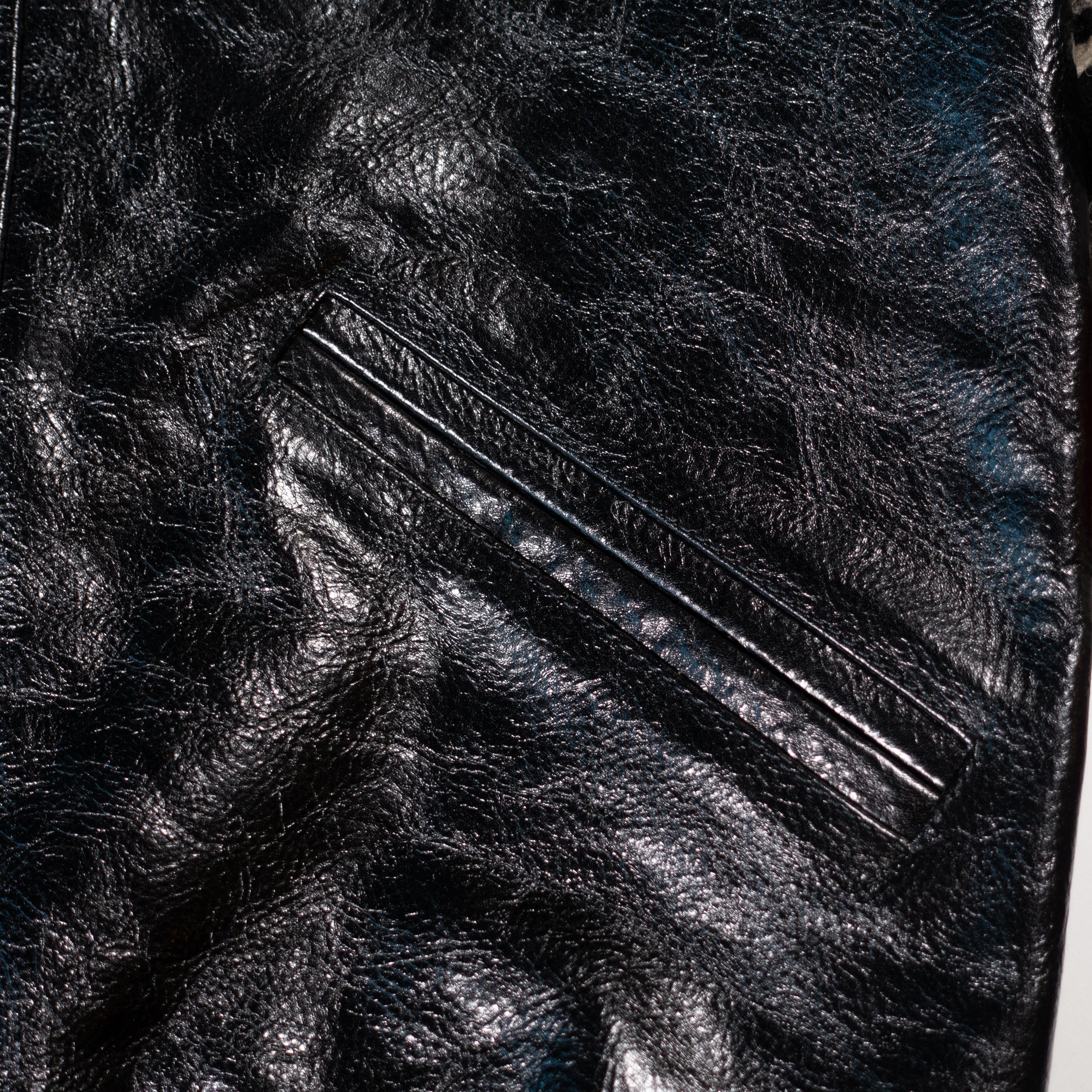 Vintage Saint Laurent Leather/Woven Jacket