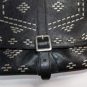 Vintage Saint Laurent Studded Messenger Bag