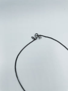 Vintage Chanel Small CC Gunmetal Black and Crystal Embellished Necklace