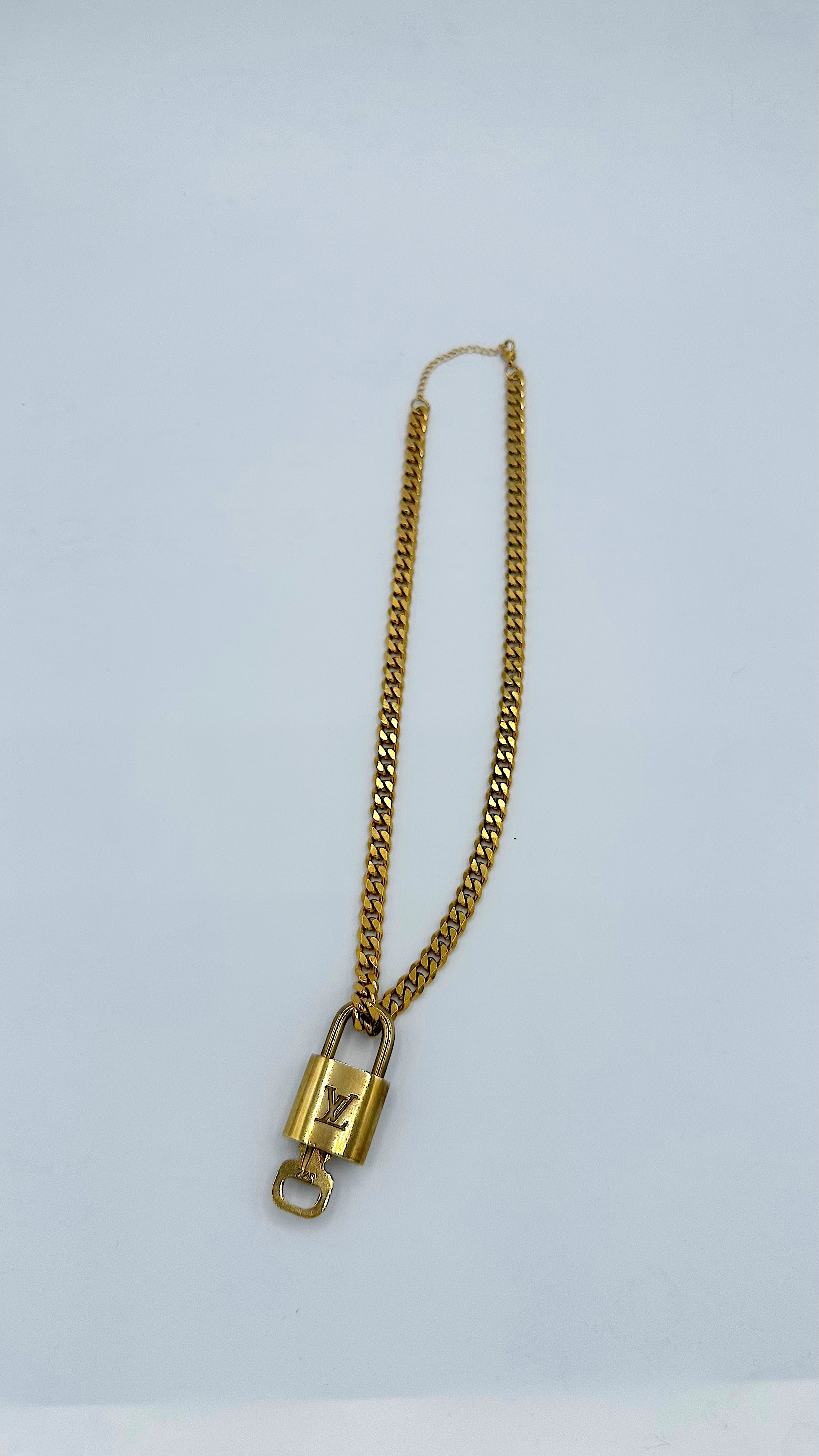 REWORK LOUIS VUITTON LOCK AND KEY NECKLACE