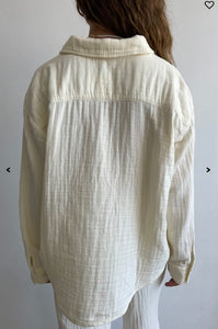 RESALE Donni Bubble Oversized Shirt in Cream Size: XS