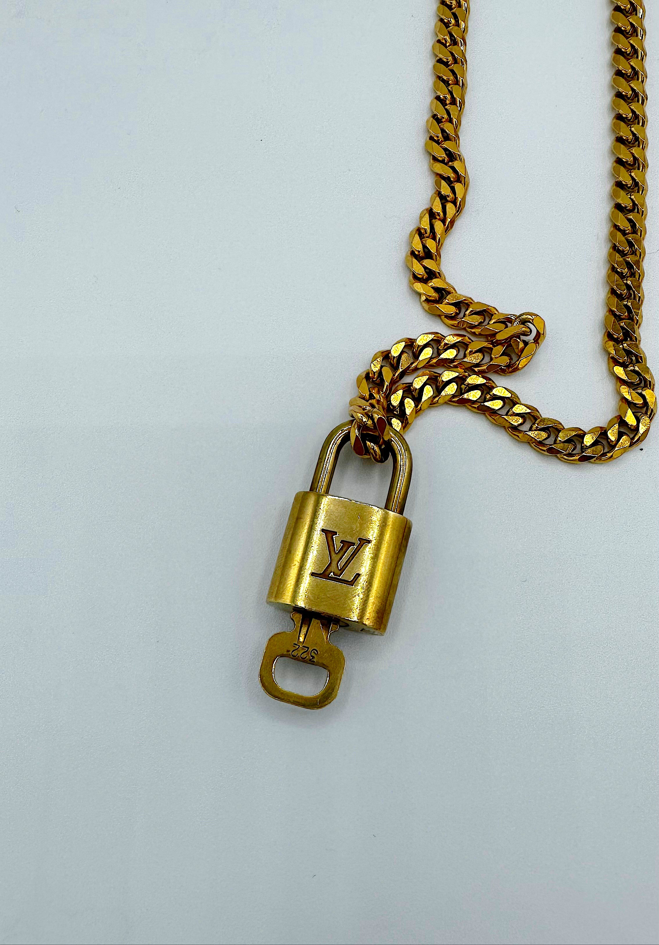 REWORK LOUIS VUITTON LOCK AND KEY NECKLACE