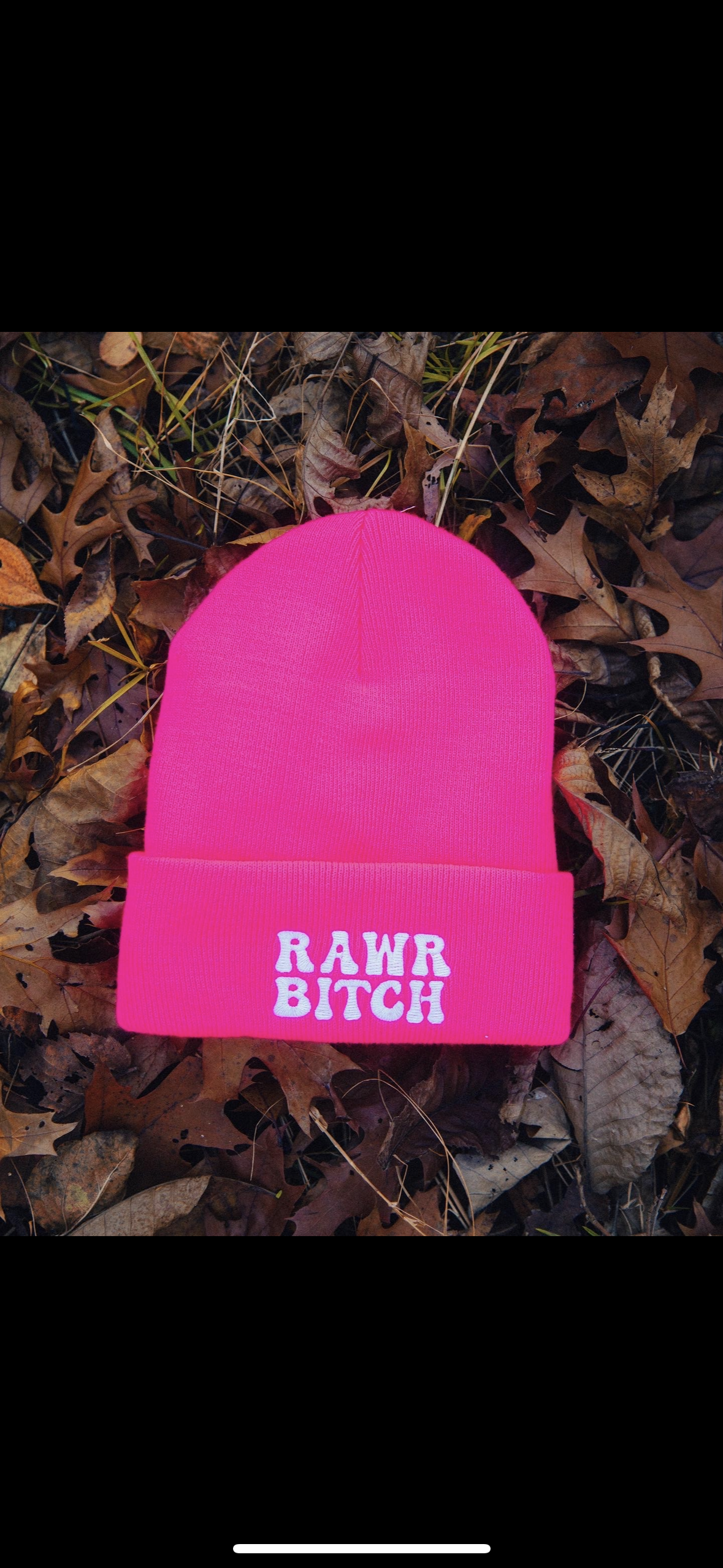 HOT PINK RAWR BITCH BEANIE