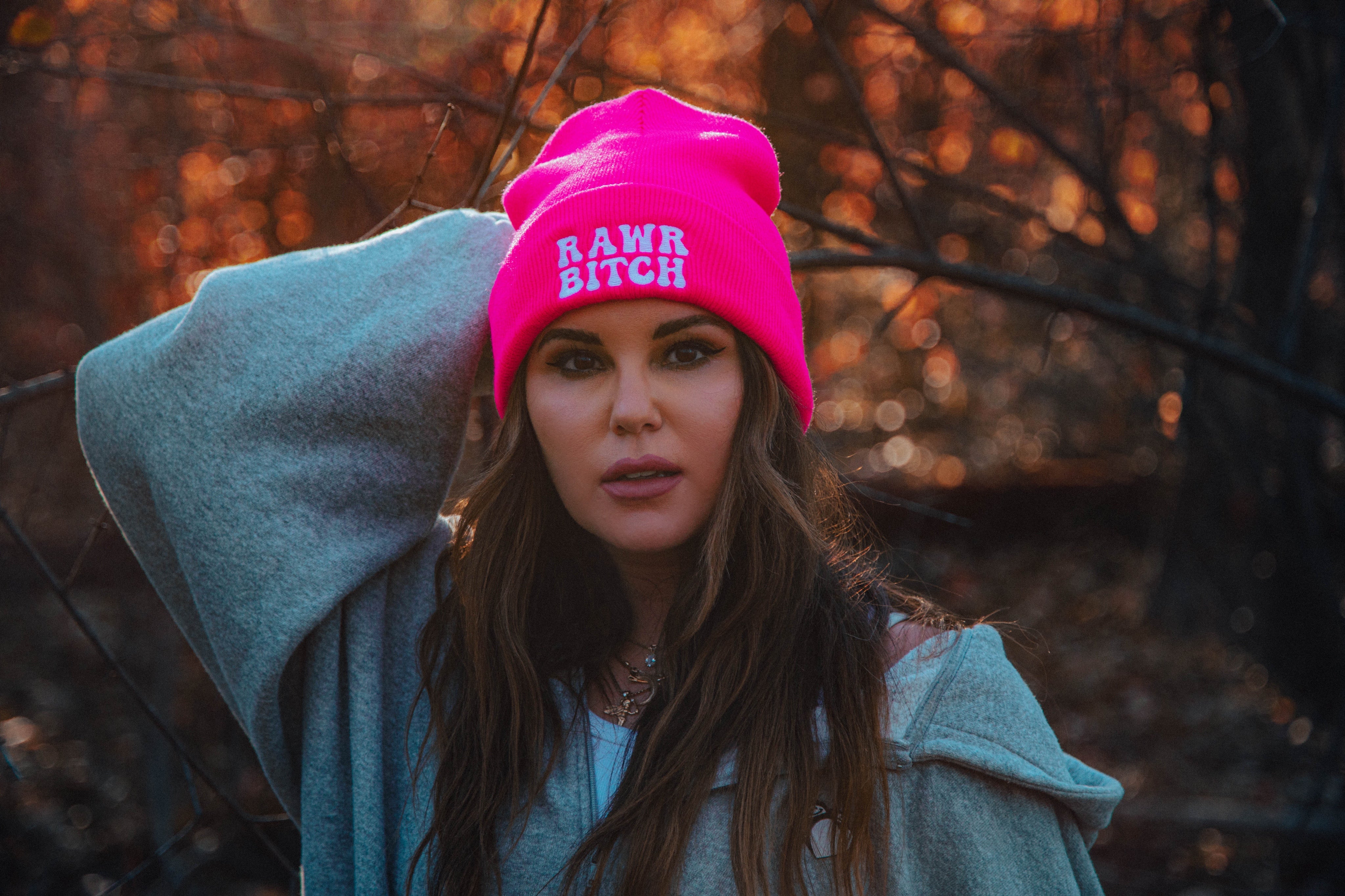 HOT PINK RAWR BITCH BEANIE