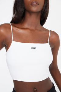 Pre-Loved Kith Square Neckline Sleeveless Crop Top White Size: Small