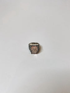 Vintage David Yurman Morganite Diamond Large Cable Ring