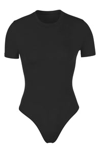 Skims Cotton T-Shirt Bodysuit Soot Size: Small